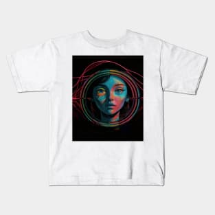 Black Artificial Face Kids T-Shirt